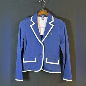 Nautica Navy & White Trim XL 12-14 Blazer